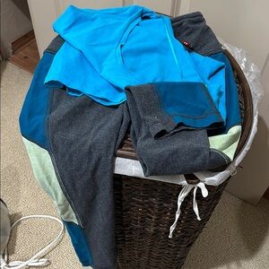 Blue and Gray Activewear Set